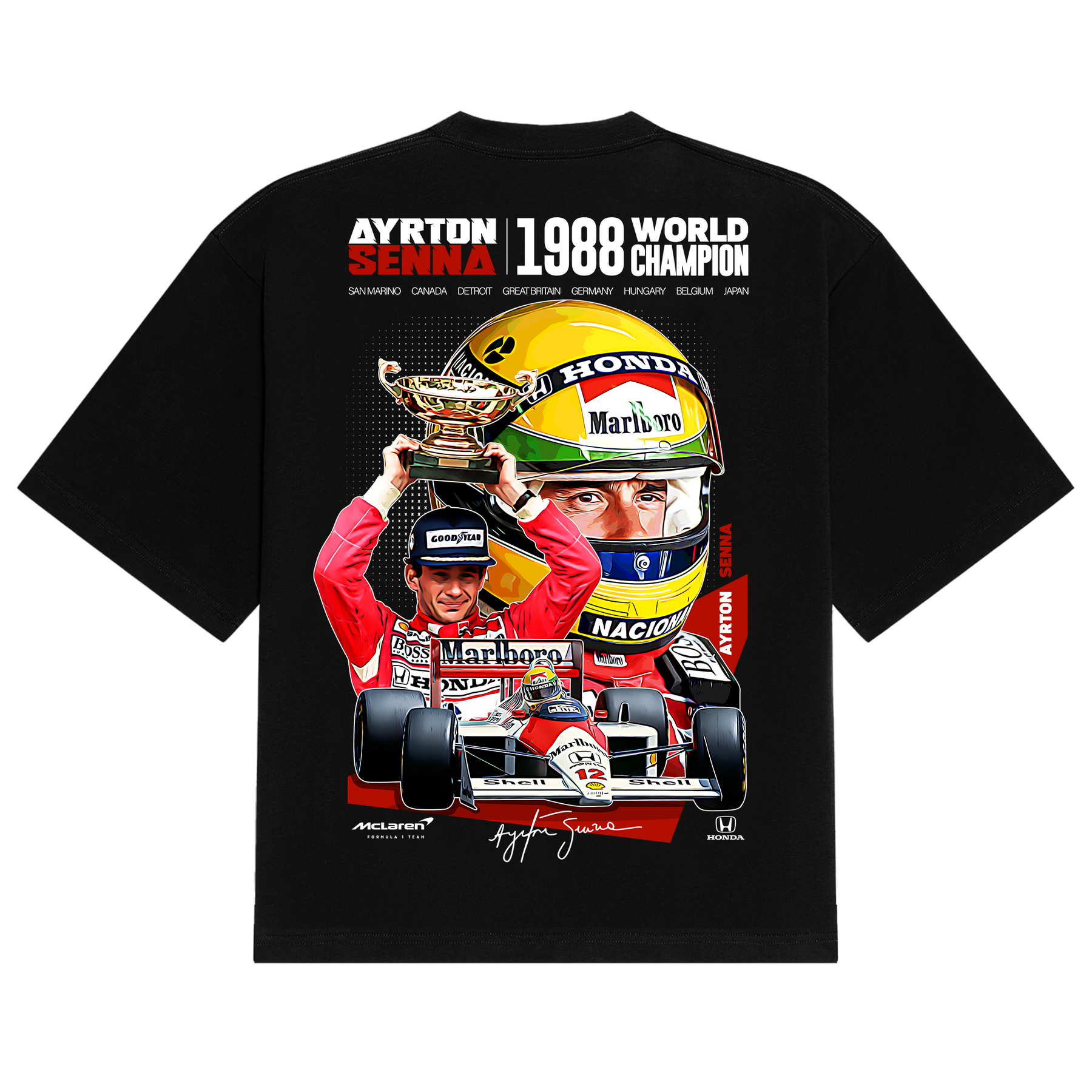 Camiseta Estampada "Senna Championship"