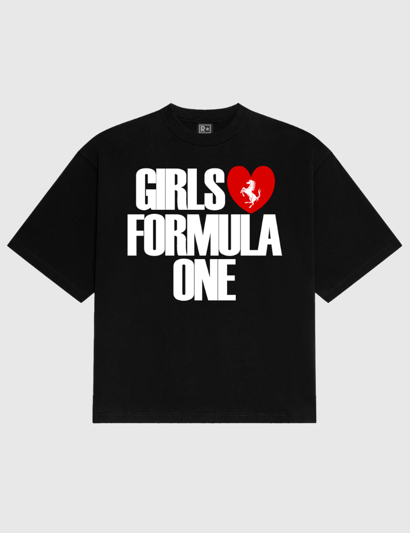 Camiseta Estampada "Girls Love Formula 1"