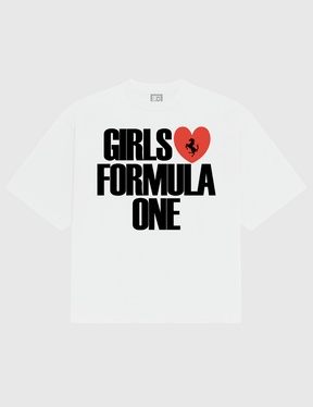 Camiseta Estampada "Girls Love Formula 1"