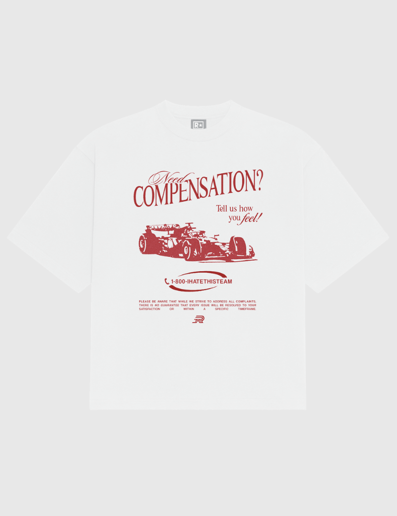 Camiseta Estampada "Need Compensation?"