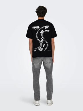 Camiseta Estampada Vintage Track