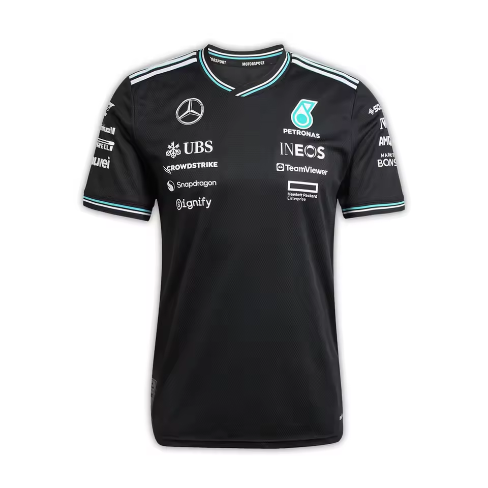 Camiseta Dry Fit Mercedes Preto